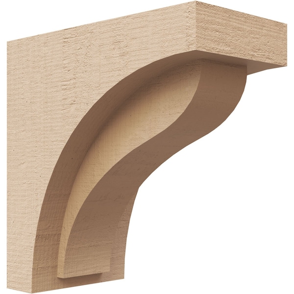 Ekena Millwork 4"W x 8"D x 8"H Classic Helena Rough Cedar Woodgrain TimberThane Corbel, Primed Tan CORUR04X08X08HELRCPR - main